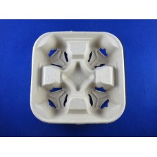 4-Cup Compostable Paper Pulp Cup Holder