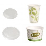 1). Compostable PLA Hot Paper Cup and CPLA Lid