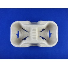 2-Cup Compostable Paper Pulp Cup Holder